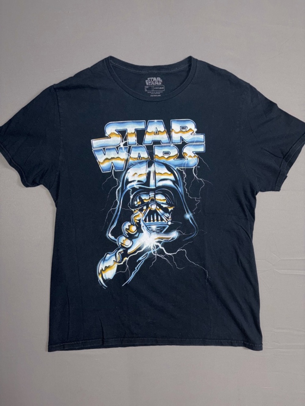 Fifth Sun Black Star Wars Darth Vader Lightning Graphic Tee